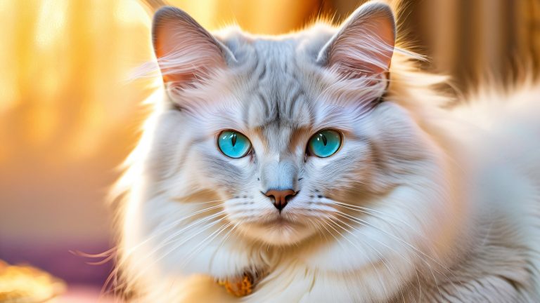 majestic feline turquoise eyes turkish architecture 4k wallpaper scaled