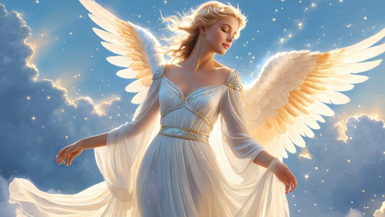 majestic guardian angel 4k wallpaper dreamy cloudscape background scaled