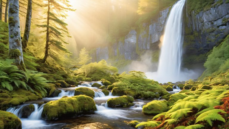 majestic henfallet waterfall 4k wallpaper scaled