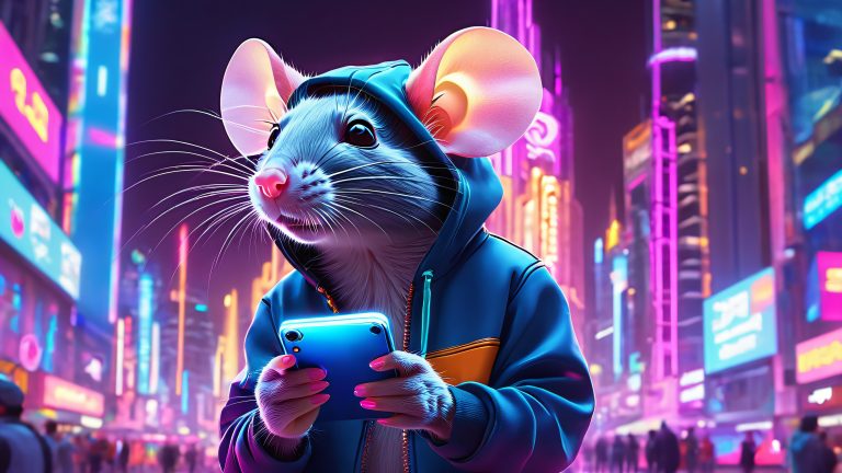 majestic kemonomimi rat wallpaper futuristic cityscape night 4k scaled