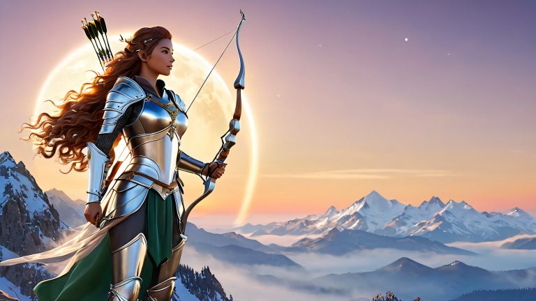 majestic knight archer wallpaper 4k fantasy scaled