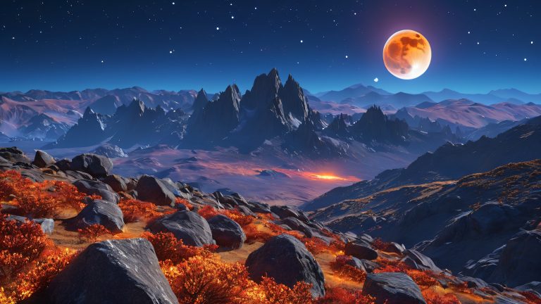 majestic lunar eclipse celestial chaos wallpaper scaled