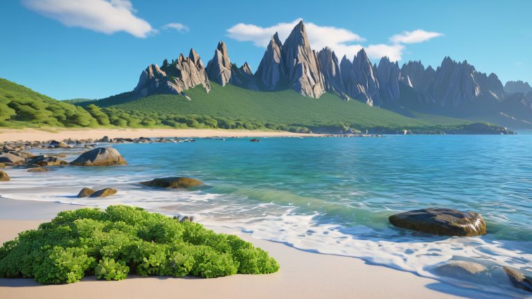 majestic mountain coastal scaled