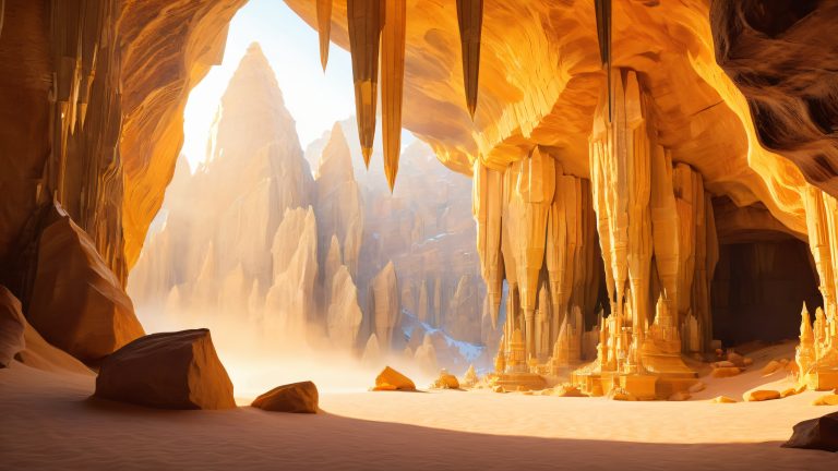 majestic sandstone cave 4k wallpaper scaled