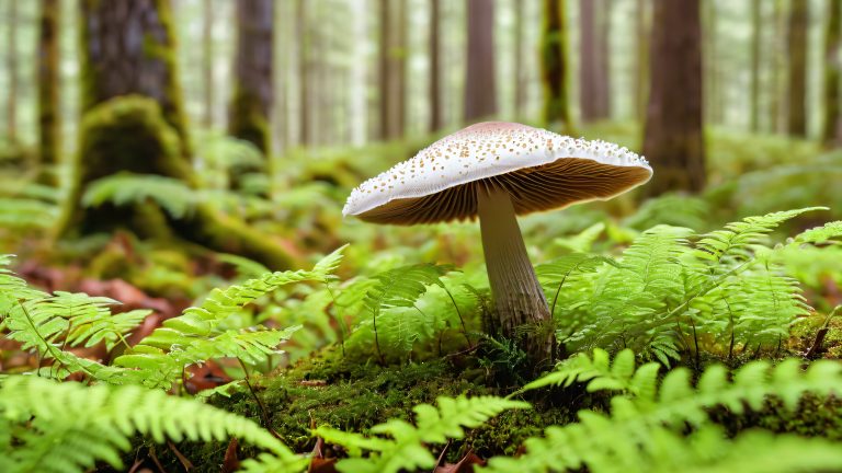 majestic shaggy stalked lepiota mushroom wallpaper scaled