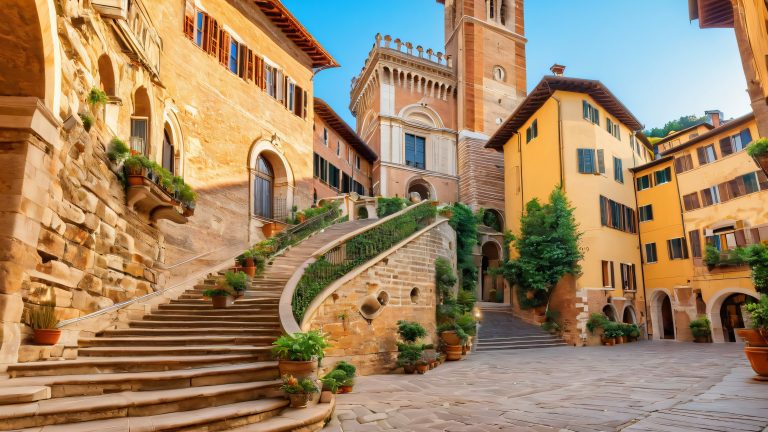 majestic spiral staircase torre dei lamberti verona italy scaled