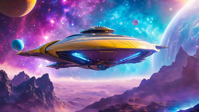 majestic starship soars through nebula 4k wallpaper scaled