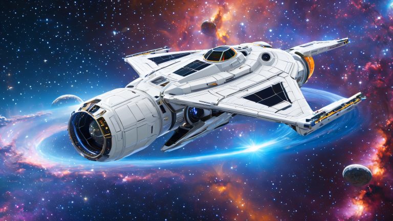 majestic white space tug wallpaper with shimmering stars scaled