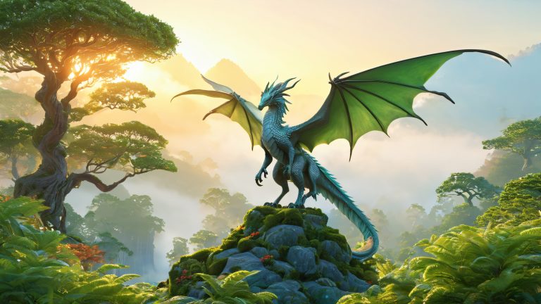 majestic wyvern ancient monument 4k wallpaper scaled