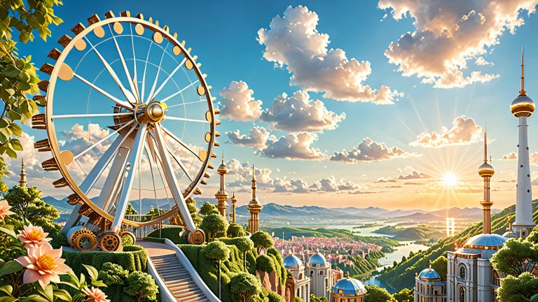 mechanical elegance solarpunk wallpaper scaled