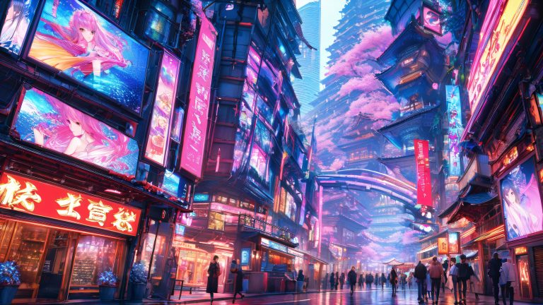 mikita mechanical robot tokyo cityscape 4k wallpaper scaled