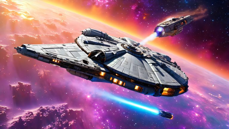 millennium falcon cosmic whirlpool wallpaper scaled