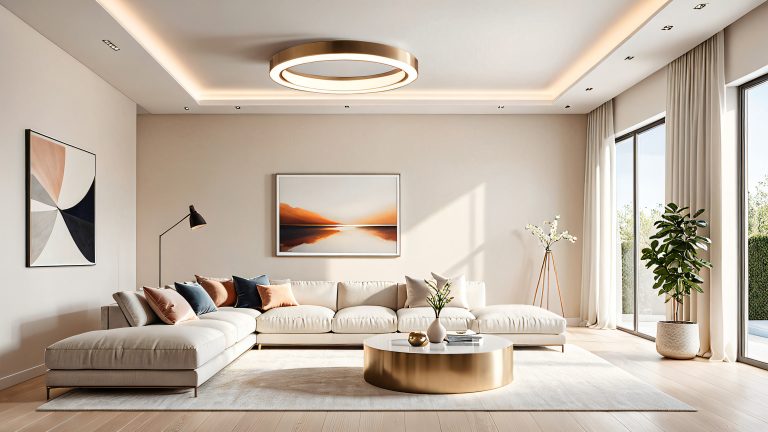 minimalist modern living room ceiling light 4k scaled