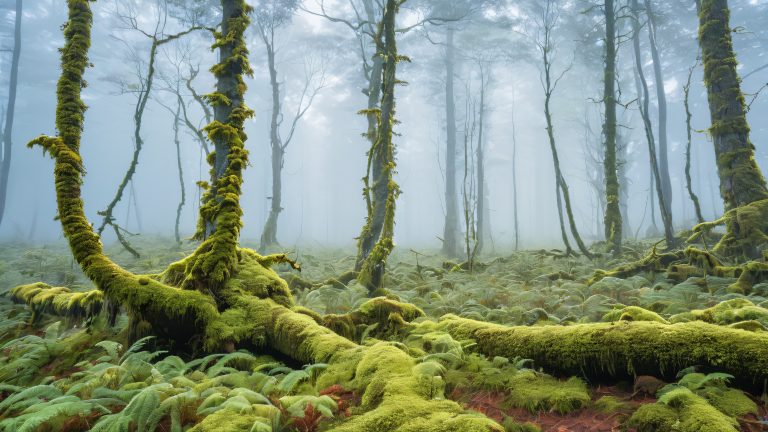 misty forest dawn wallpaper scaled