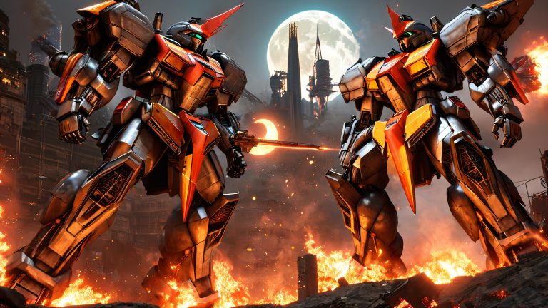 mobile suit post apocalyptic cityscape wallpaper scaled