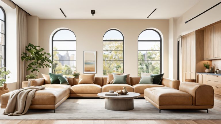 modern pet friendly living room 4k wallpaper with great dane scaled