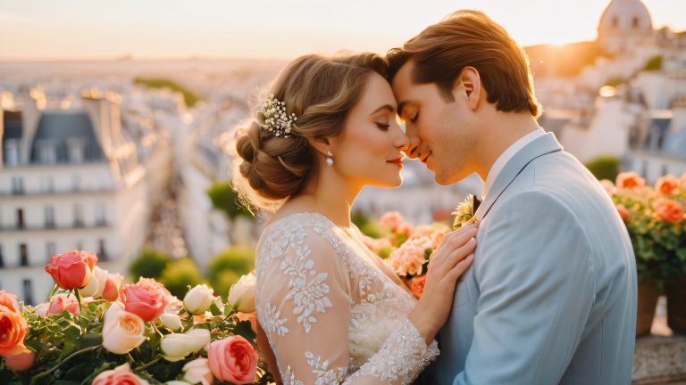 montmartre elopement romantic moments 4k wallpaper scaled