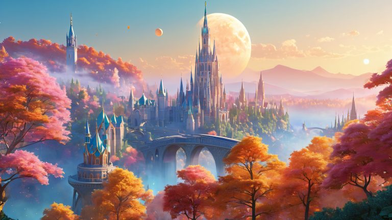 moonlit city of ancient wonders scaled