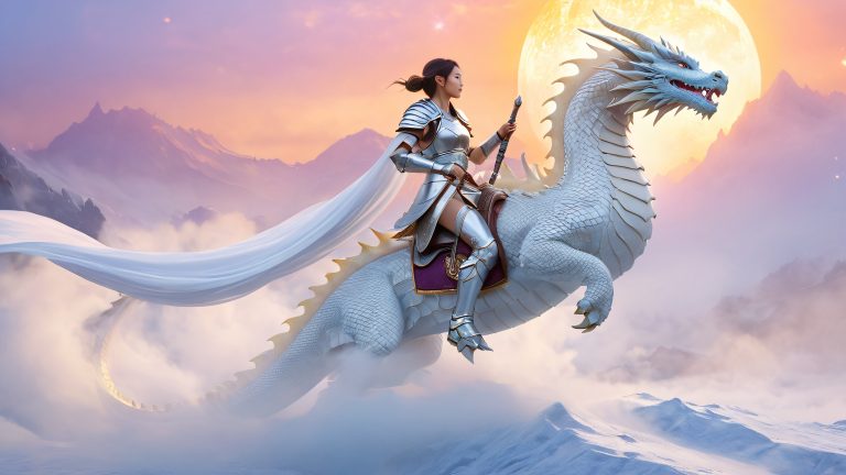 moonlit dragon rider 4k wallpaper scaled