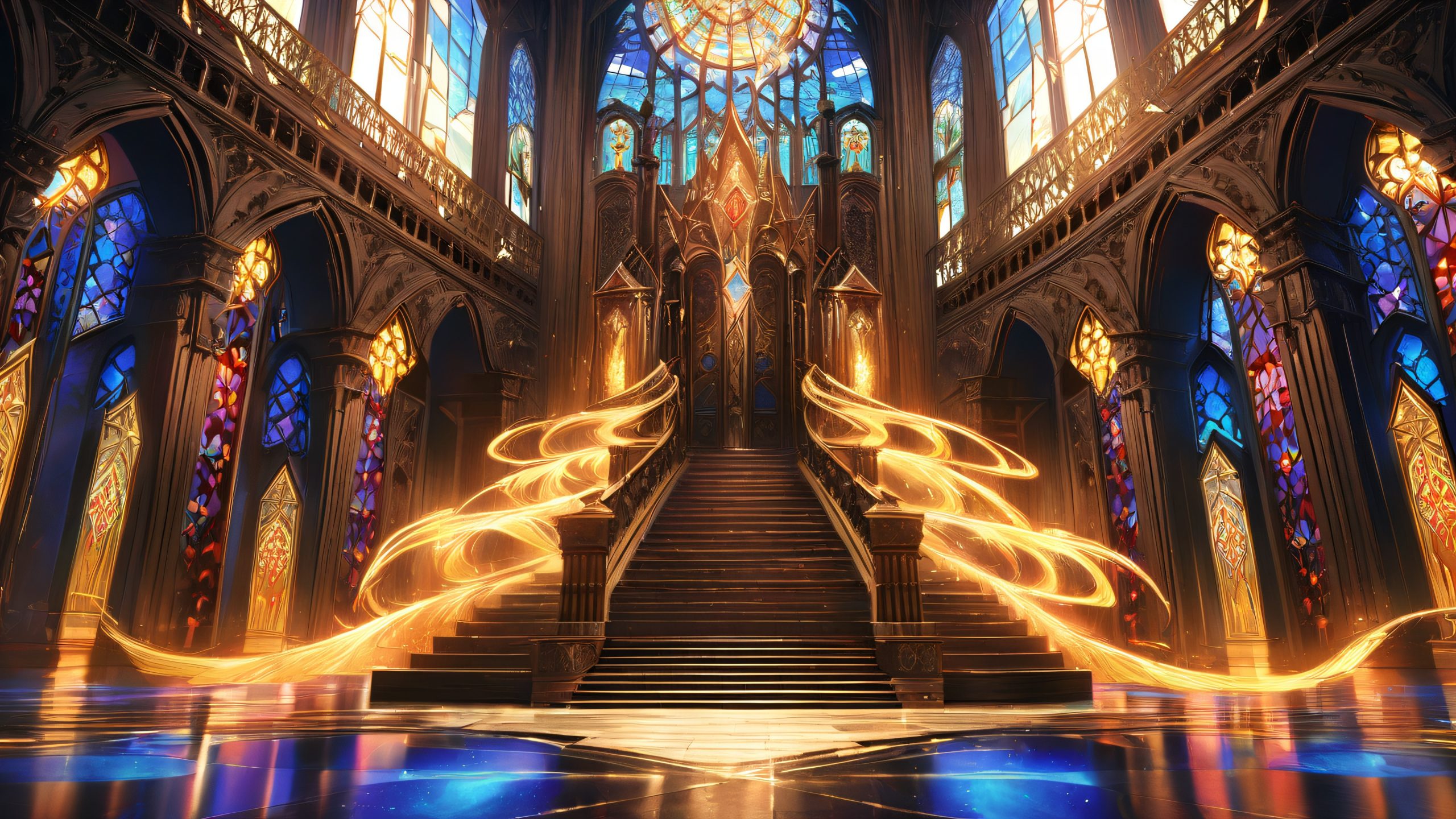 Mordred Pendragon sits majestically on his throne, surrounded by the trappings of a medieval court, for desktop and PC use.