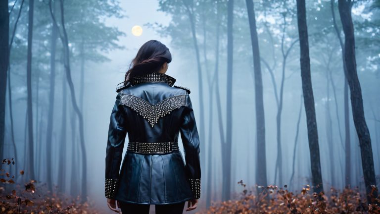 mysterious black leather jacket wallpaper scaled