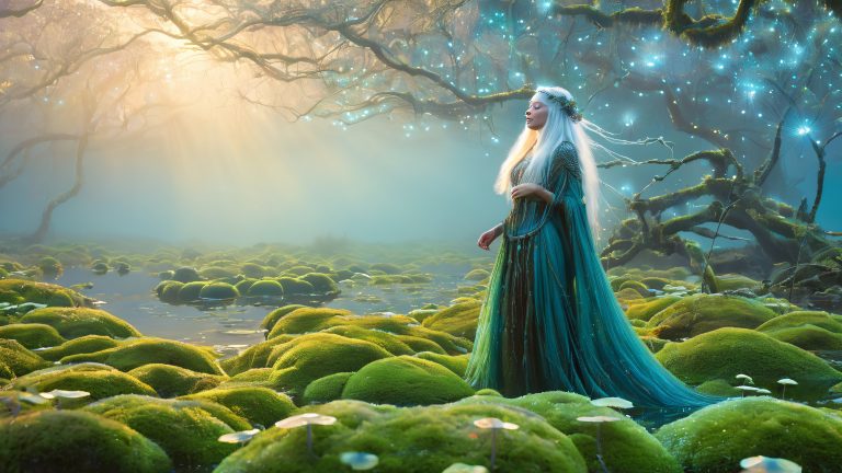 mystical bog witch conjures vortex scaled