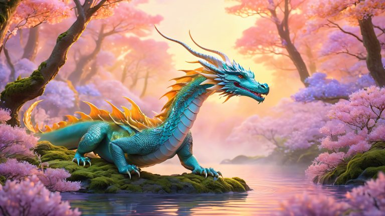 mystical dragon soars over ancient forest 4k wallpaper scaled