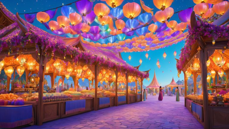 mystical feywild market 4k wallpaper scaled