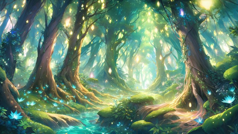 mystical forest glade 4k wallpaper scaled