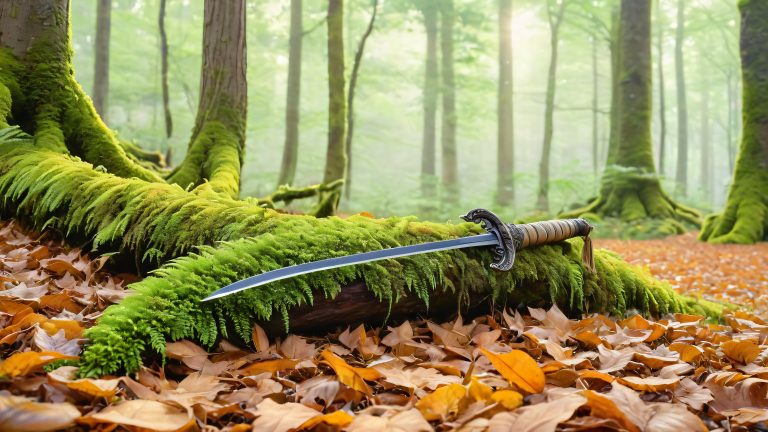 mystical forest sword wallpaper 4k scaled