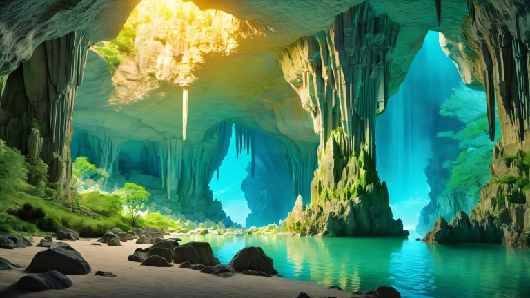 mystical limestone cave system wallpaper 4k scaled