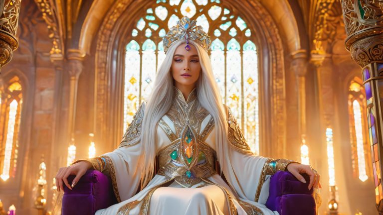 mystical sorceress throne scaled