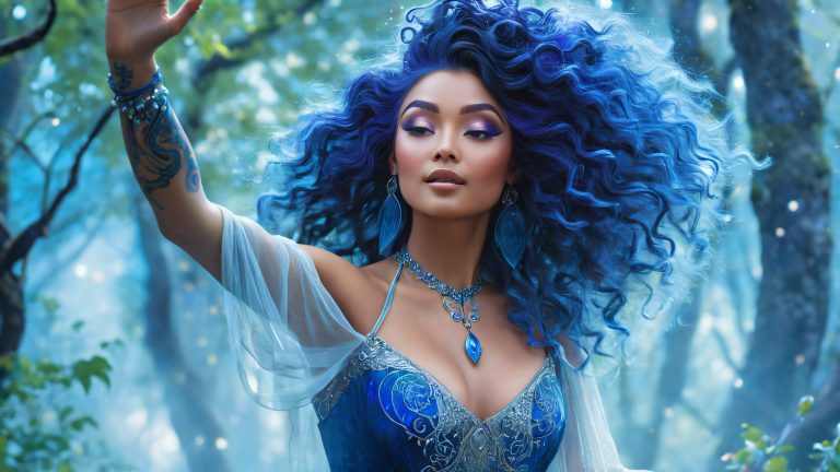 mystical witch conjures ethereal glow 4k wallpaper scaled