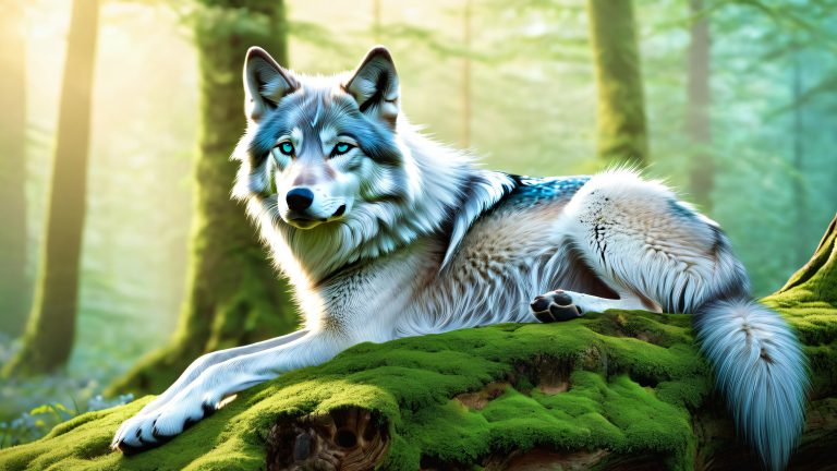mystical wolf wallpaper ancient wisdom ethereal forest scaled
