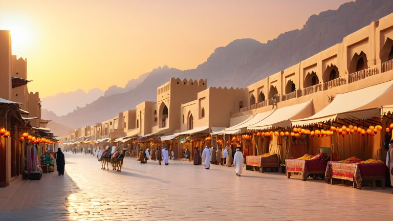 najran streetscape at dawn 4k wallpaper scaled