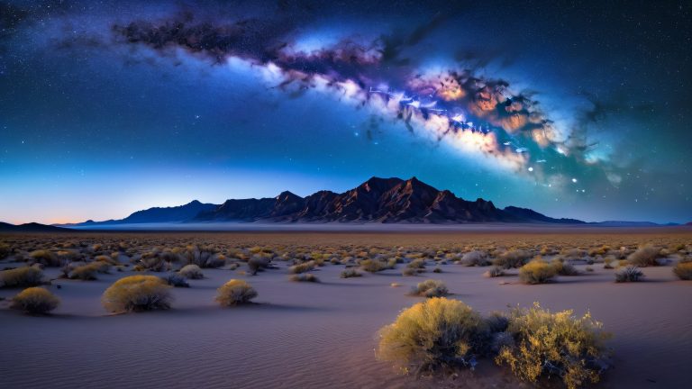 namibian night sky milky way mountain range 4k wallpaper scaled