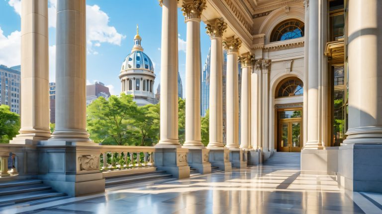 neoclassical library wallpaper philadelphia 4k scaled