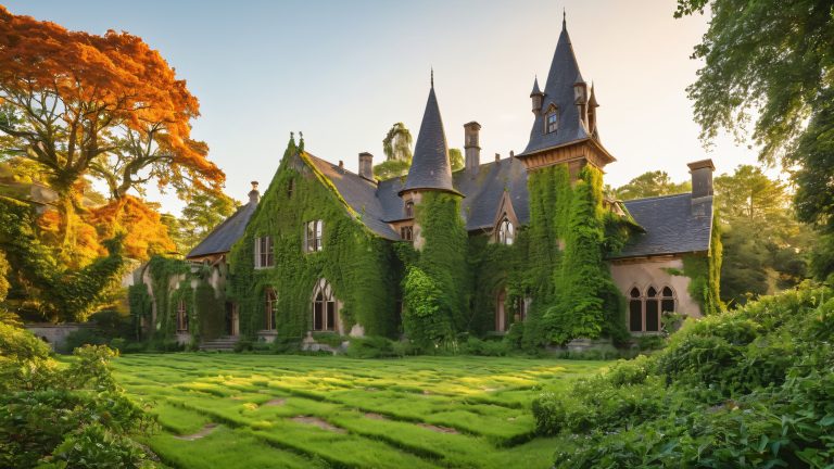 neogothic mansion wallpaper scaled