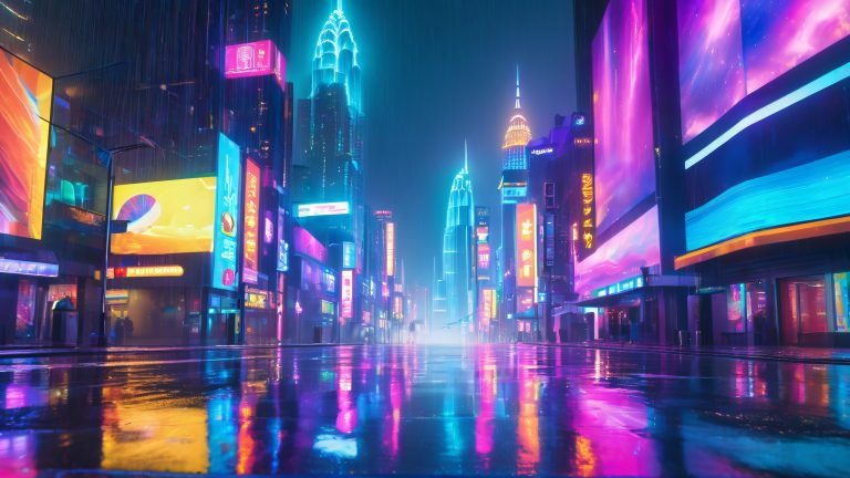 neon city reflections scaled