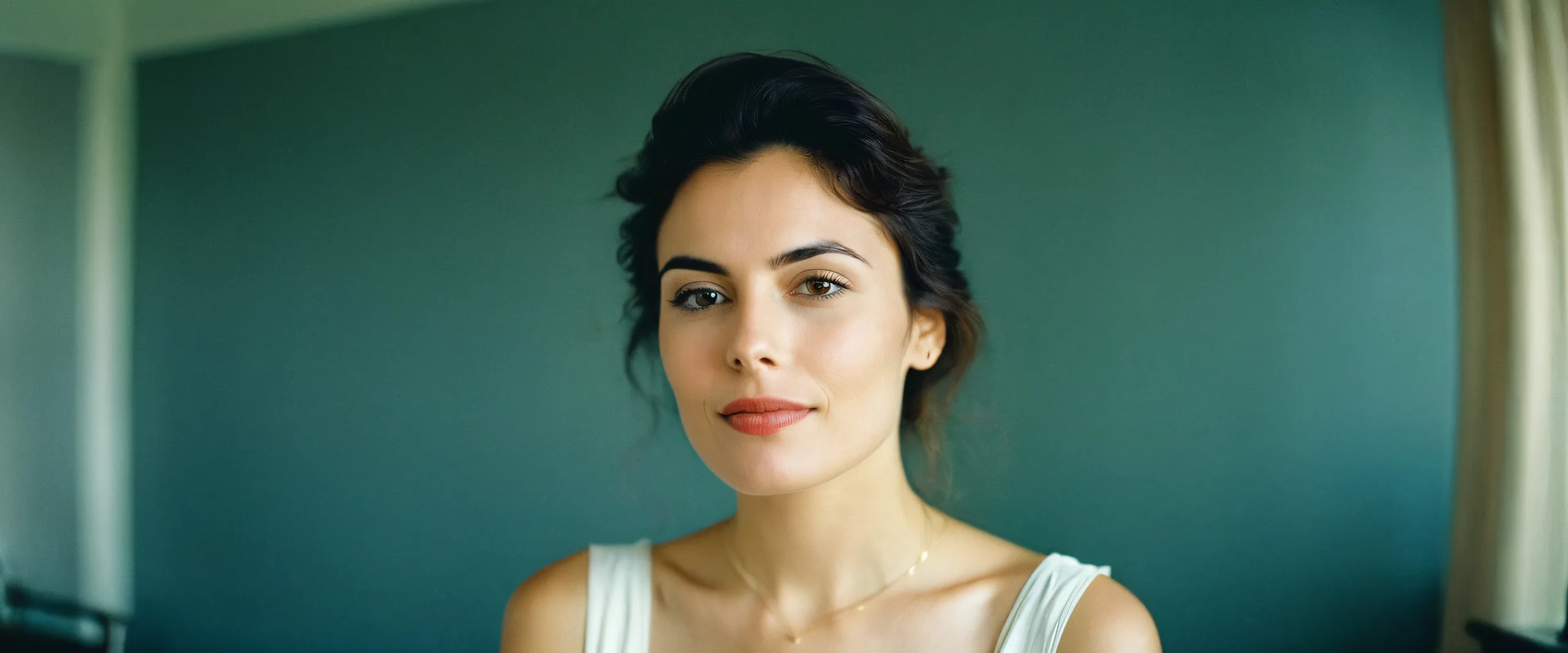 Neon Cityscape Elegy 4K UHD Wallpaper A dark and moody panoramic view of a cityscape on a desktop or PC screen.