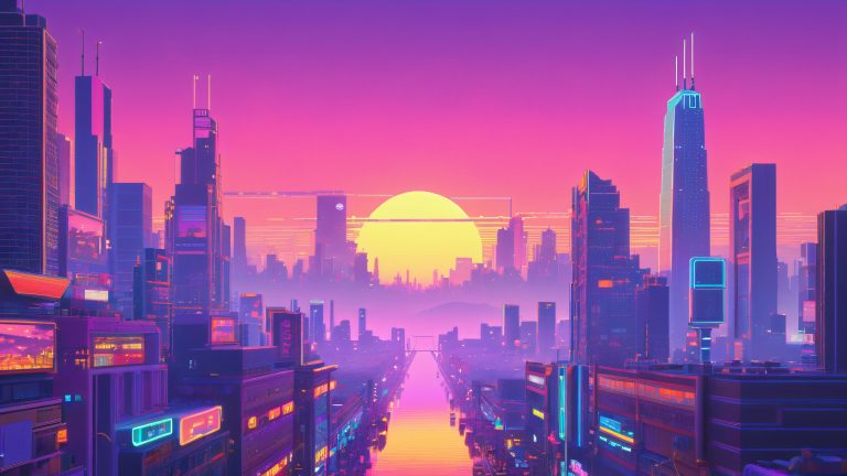 neon cityscape frenzy scaled