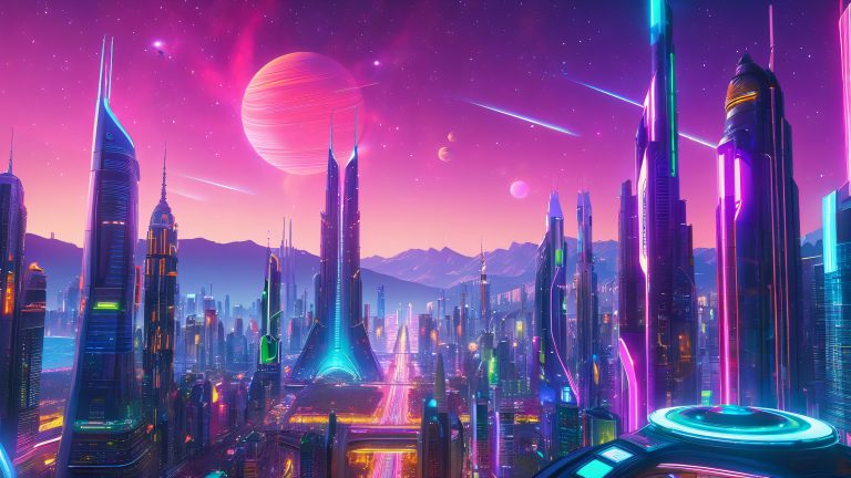 neon futuristic cityscape wallpaper scaled
