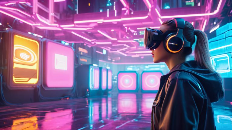 neon labyrinth pursuit scaled