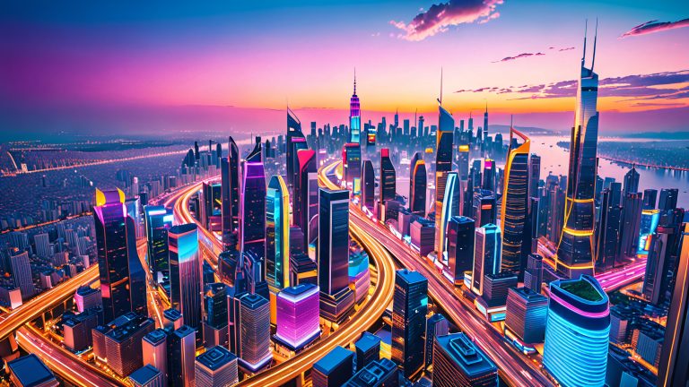 neon metropolis sunset scaled