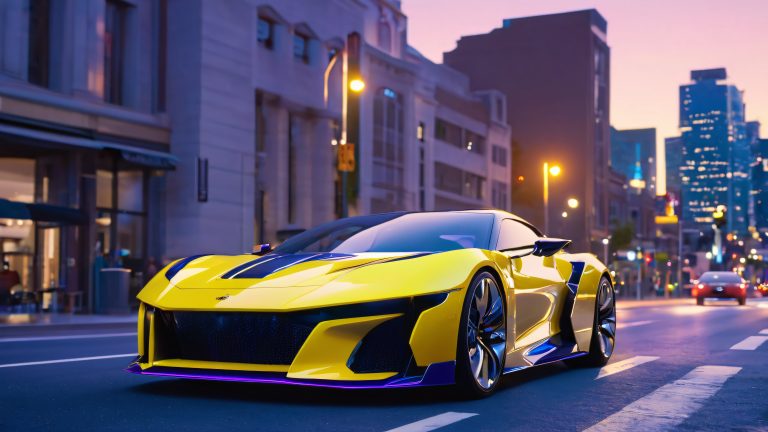 neon sports car night scaled