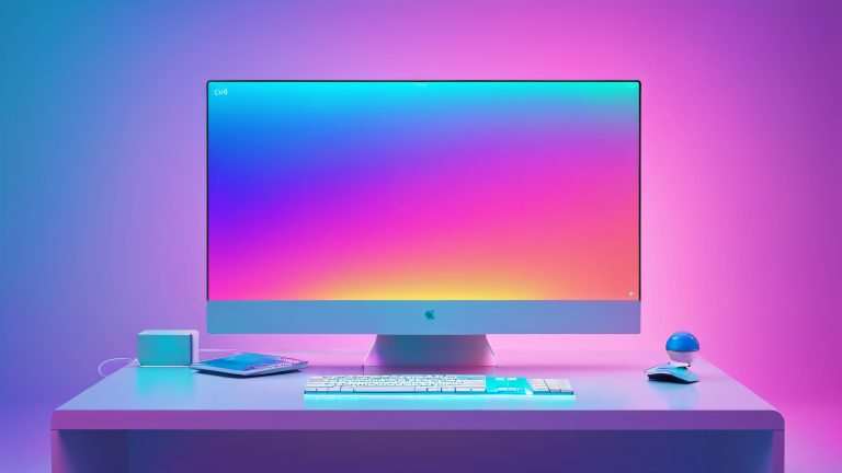 neon terminal glow 4k desktop wallpaper scaled