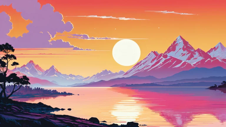 A high-contrast illustration of a noir-inspired scene with bold lines and limited color palette.