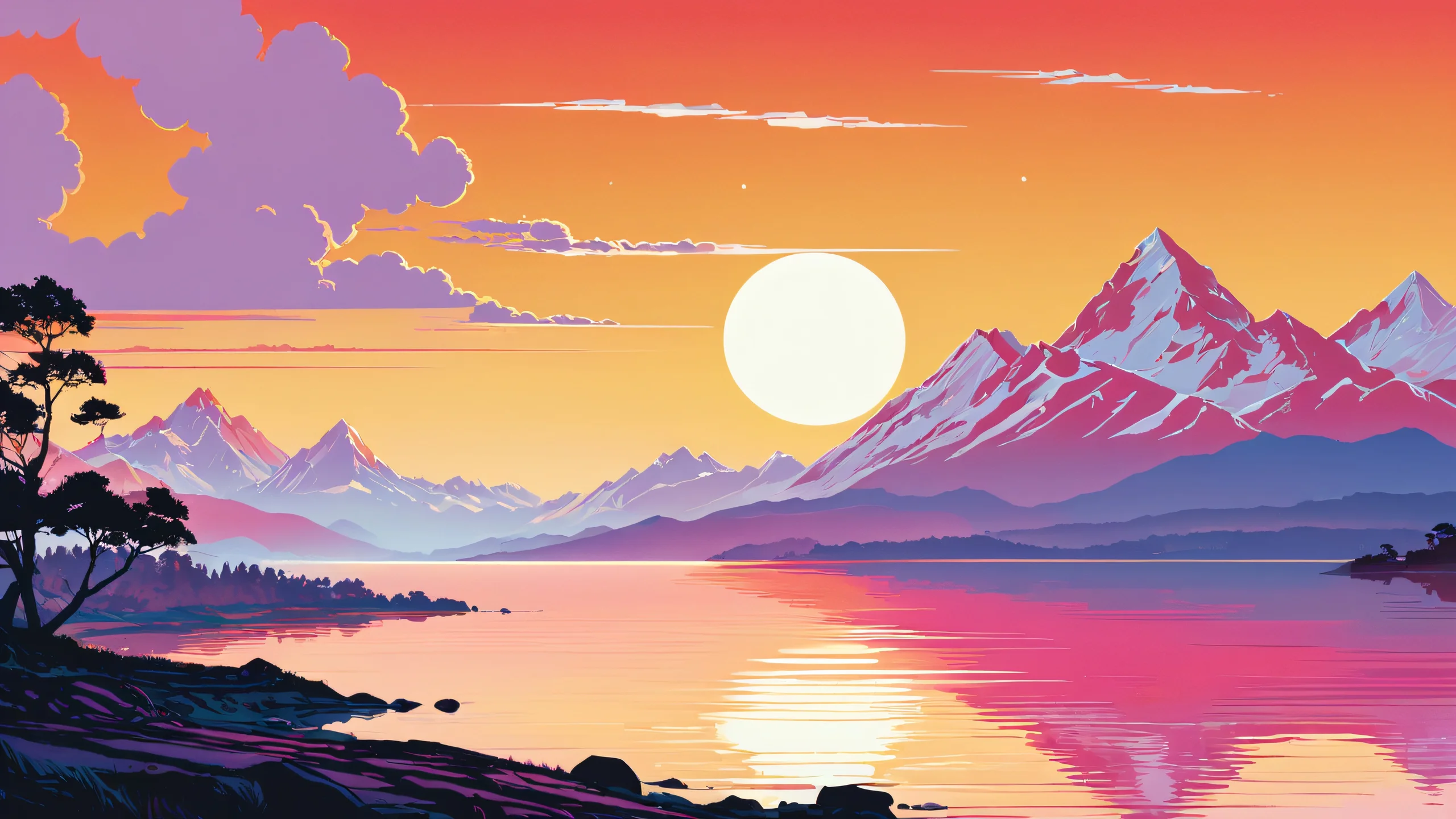 A high-contrast illustration of a noir-inspired scene with bold lines and limited color palette.