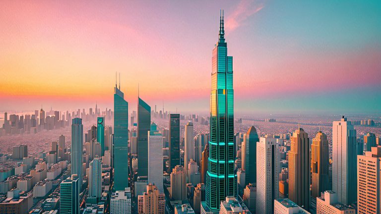 nostalgic cityscape vaporwave wallpaper scaled