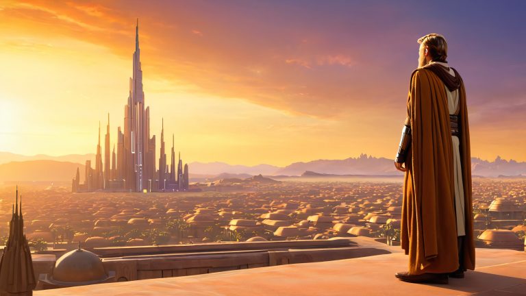 obi wan kenobi mandalore cityscape 4k wallpaper scaled
